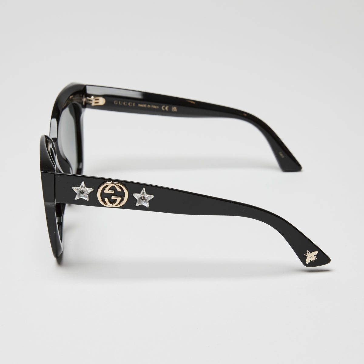 Gucci Black GG Marmont Sunglasses Embellished with Star Crystals