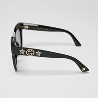 Gucci Black GG Marmont Sunglasses Embellished with Star Crystals