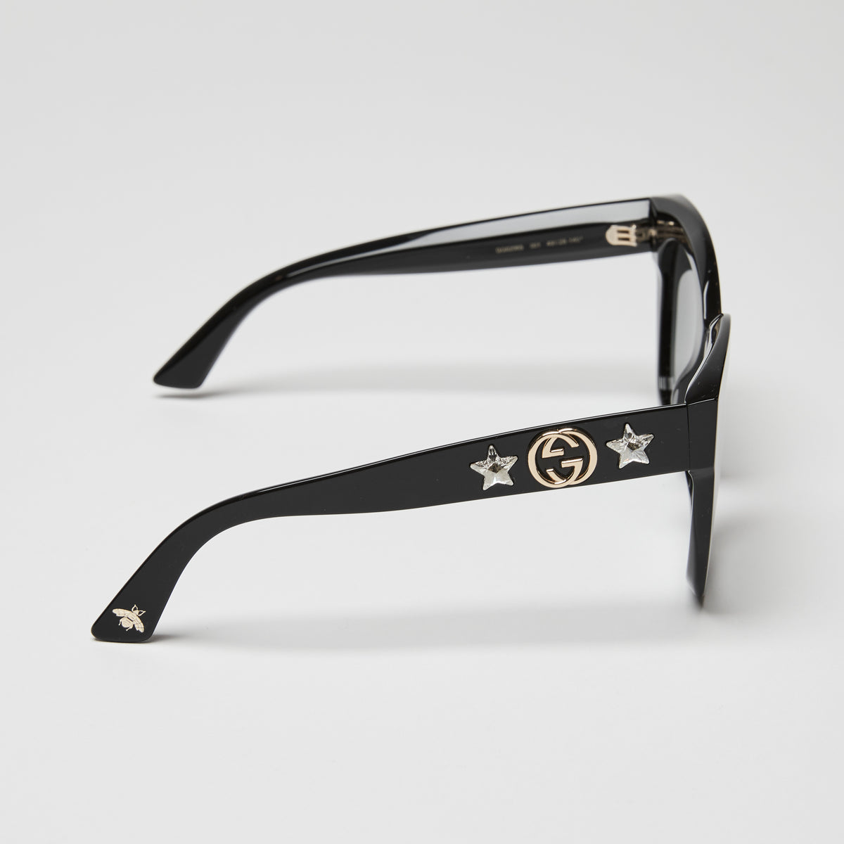 Gucci Black GG Marmont Sunglasses Embellished with Star Crystals
