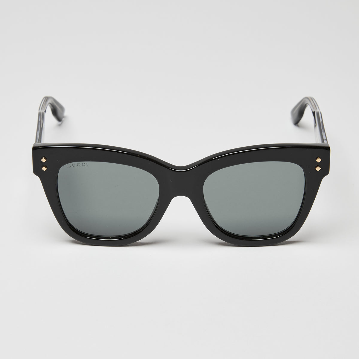 Gucci Black Cat-eye Gold Accent Sunglasses