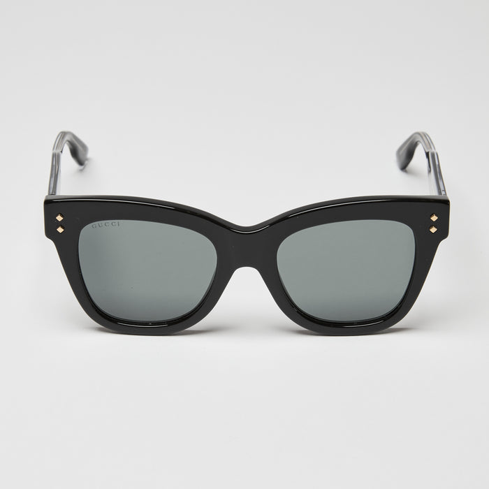 Gucci Black Cat-eye Gold Accent Sunglasses