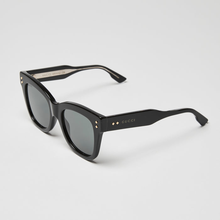 Gucci Black Cat-eye Gold Accent Sunglasses