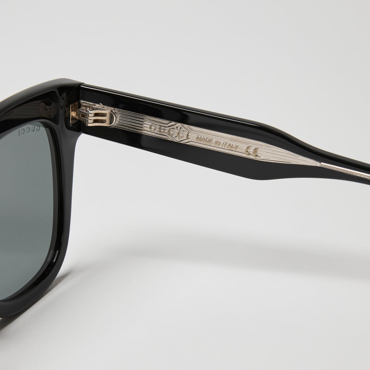 Gucci Black Cat-eye Gold Accent Sunglasses