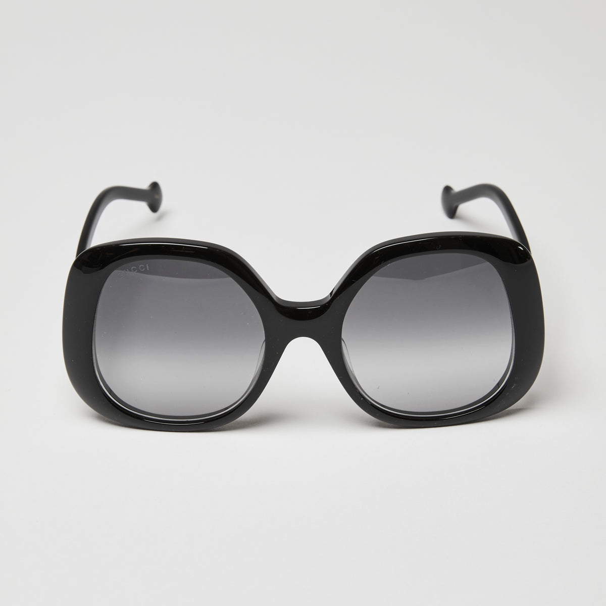 Gucci Black Oversized Round Butterfly Sunglasses