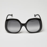 Gucci Black Oversized Round Butterfly Sunglasses