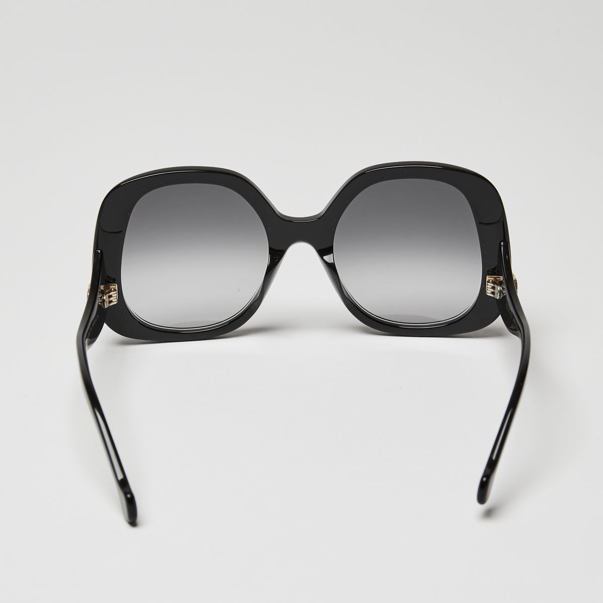 Gucci Black Oversized Round Butterfly Sunglasses