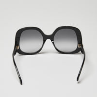 Gucci Black Oversized Round Butterfly Sunglasses