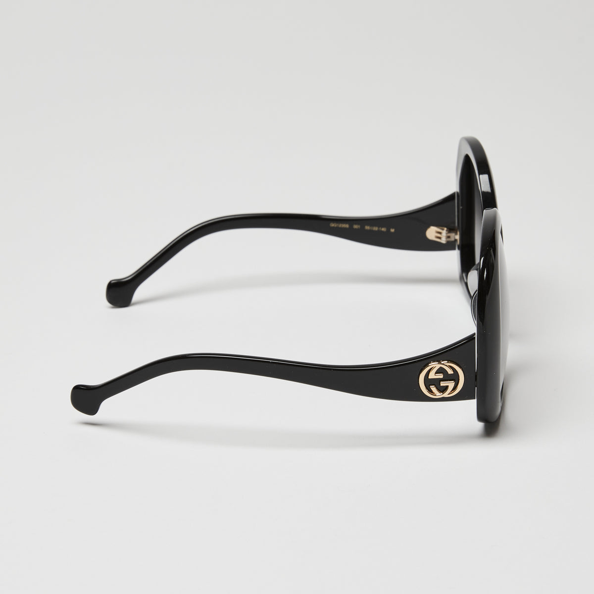 Gucci Black Oversized Round Butterfly Sunglasses