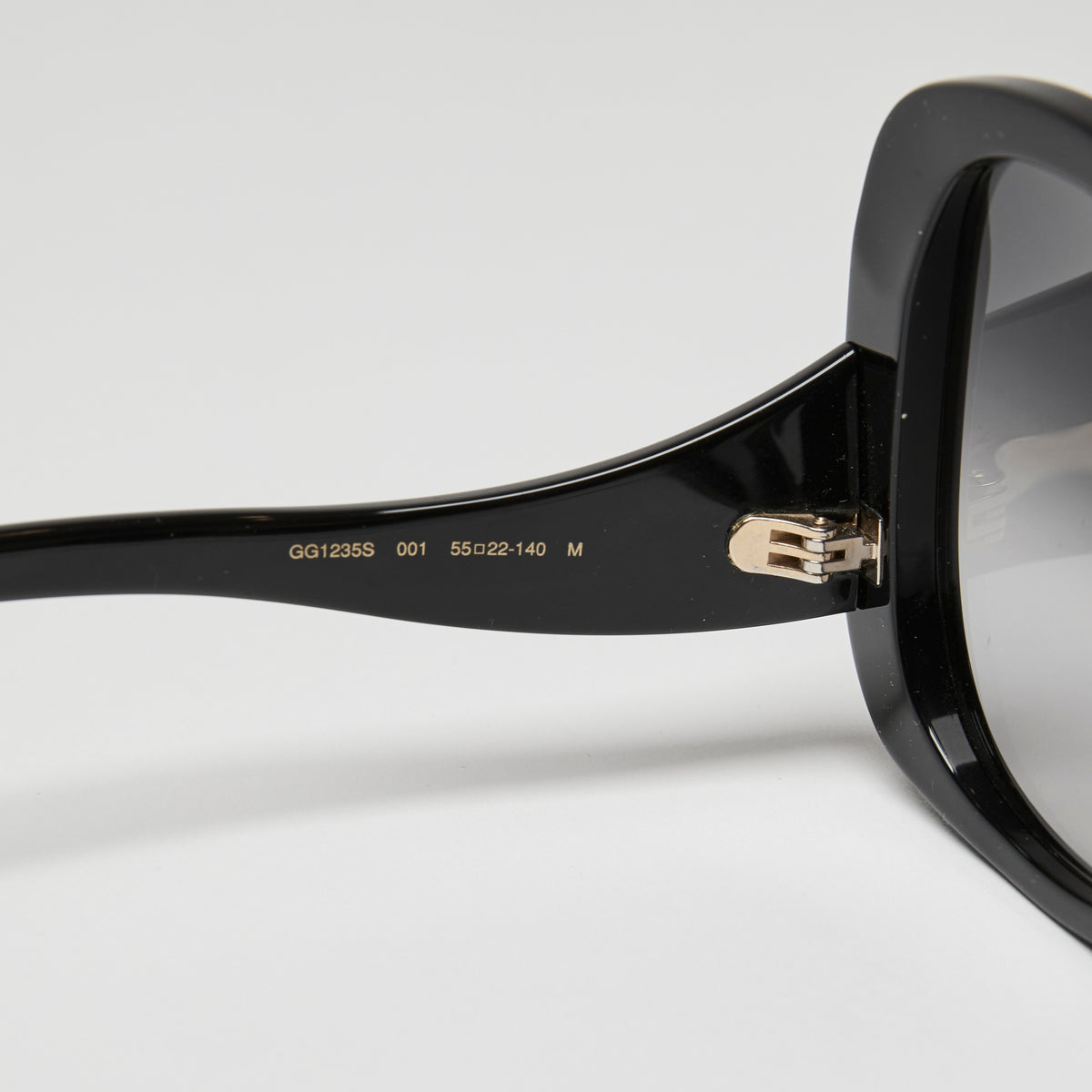 Gucci Black Oversized Round Butterfly Sunglasses