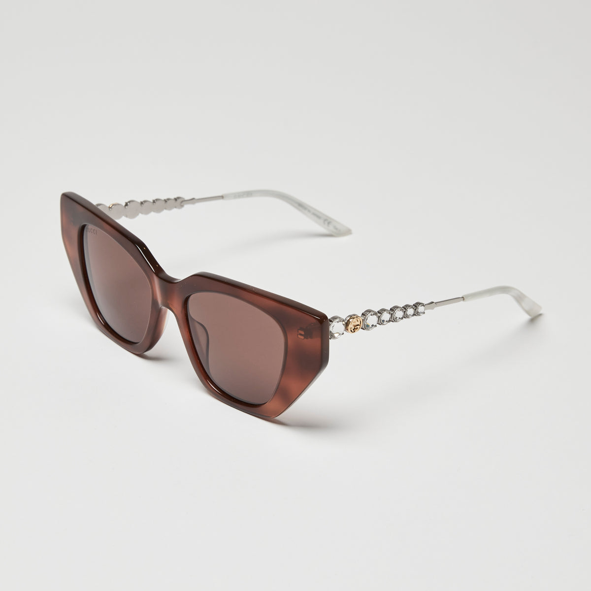 Gucci Brown Tortoise Shell Cateye Sunglasses