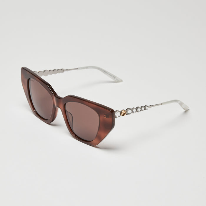 Gucci Brown Tortoise Shell Cateye Sunglasses