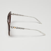 Gucci Brown Tortoise Shell Cateye Sunglasses