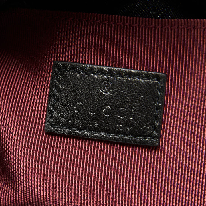 Gucci Black Matelassé Chevron Leather GG Marmont Small Camera Bag