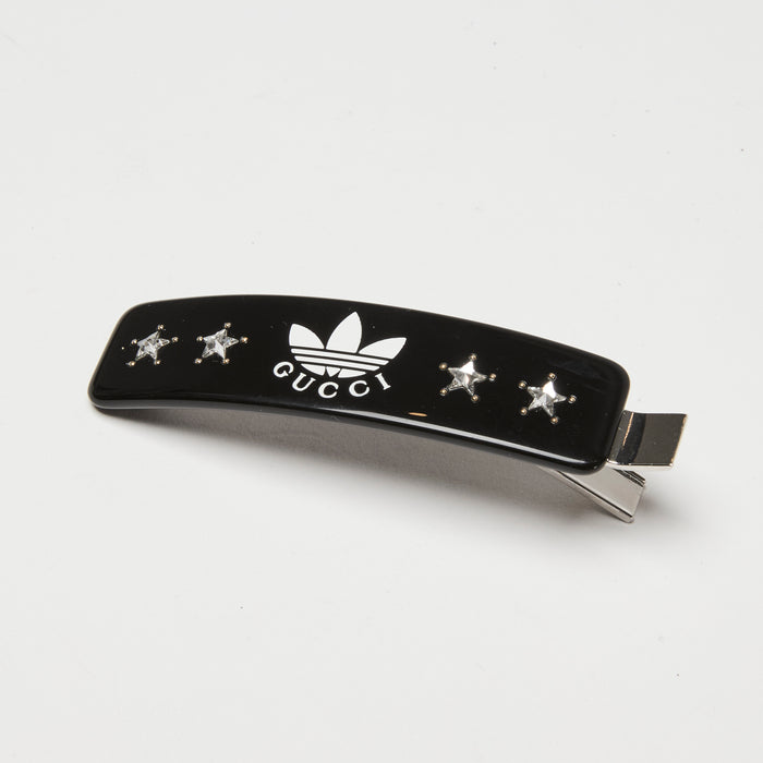 Gucci x Adidas Black Resin Crystal Star Hair Clip
