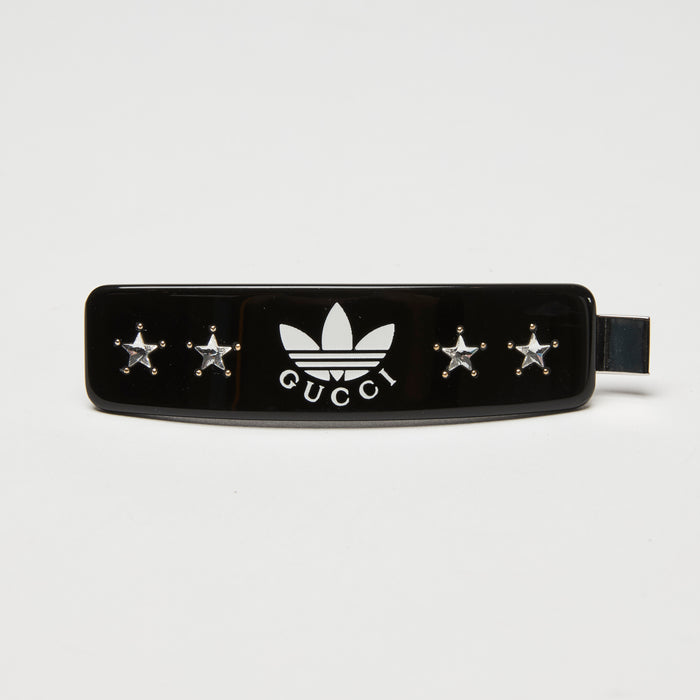 Gucci x Adidas Black Resin Crystal Star Hair Clip