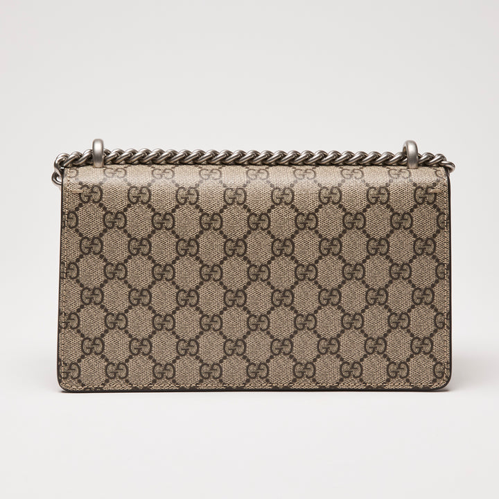 Gucci Beige GG Supreme Small Dionysus Shoulder Bag