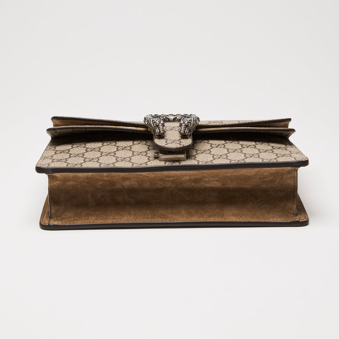Gucci Beige GG Supreme Small Dionysus Shoulder Bag