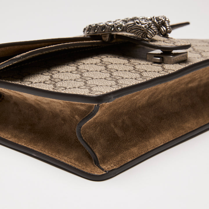 Gucci Beige GG Supreme Small Dionysus Shoulder Bag
