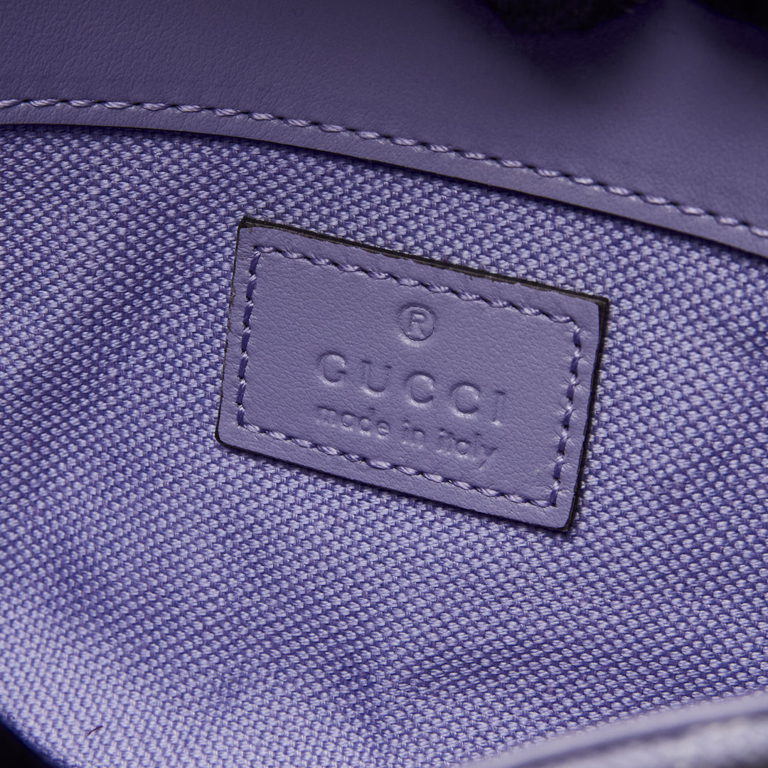 Gucci Purple Matelasse Denim GG Marmont Mini Crossbody bag