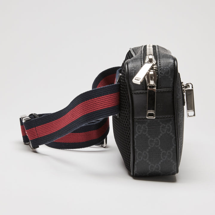 Gucci Black GG Supreme Canvas Belt Bag