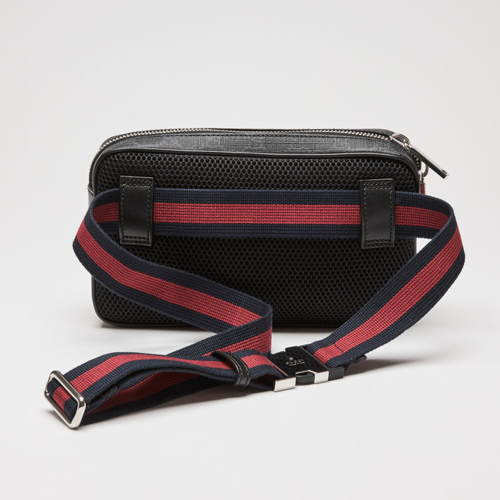 Gucci Black GG Supreme Canvas Belt Bag