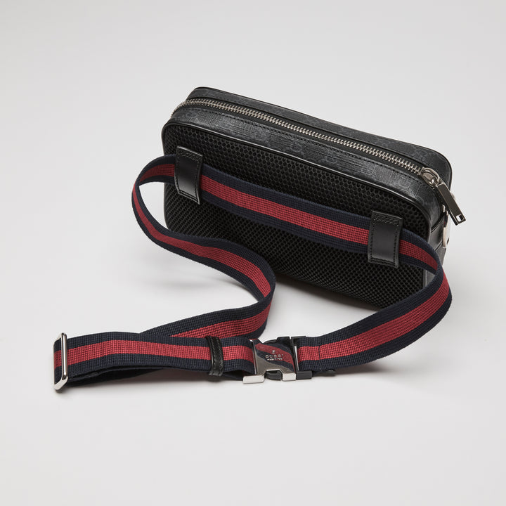 Gucci Black GG Supreme Canvas Belt Bag