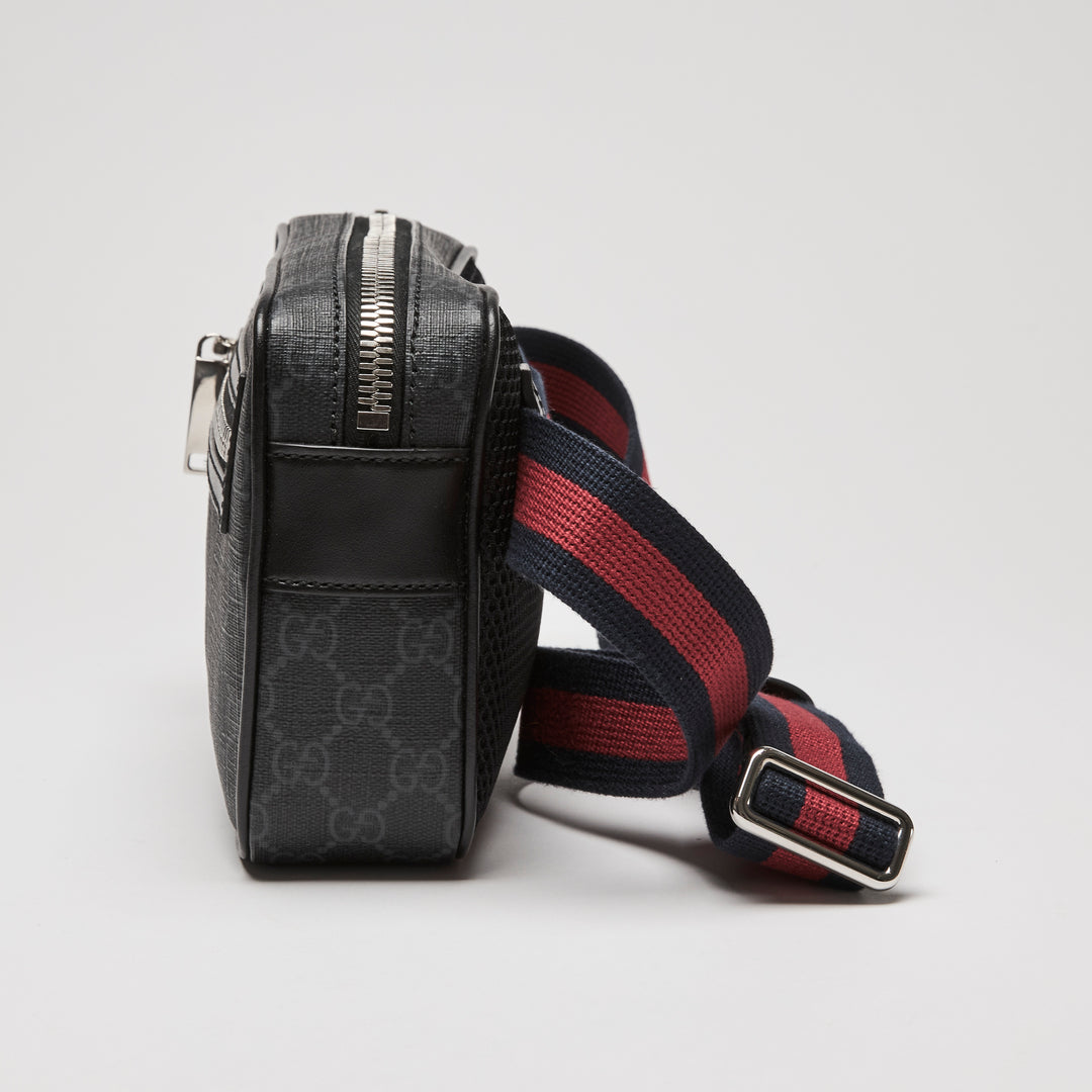 Gucci Black GG Supreme Canvas Belt Bag