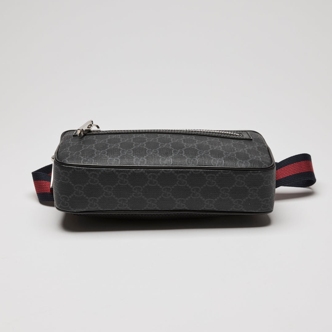 Gucci Black GG Supreme Canvas Belt Bag