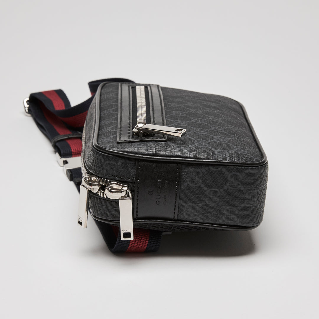 Gucci Black GG Supreme Canvas Belt Bag