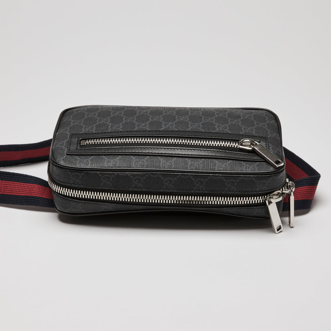 Gucci Black GG Supreme Canvas Belt Bag