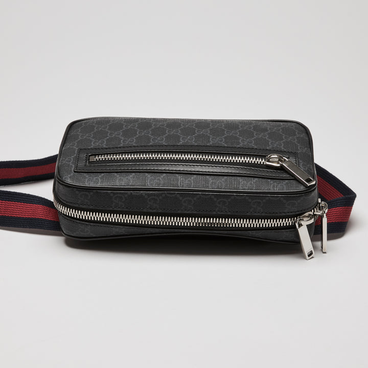 Gucci Black GG Supreme Canvas Belt Bag