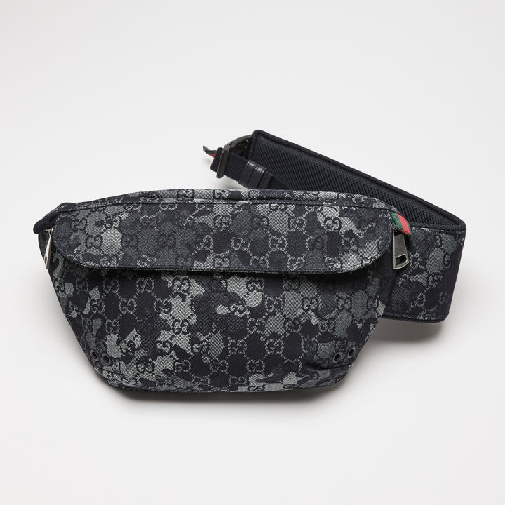 Gucci Navy Camouflage GG Canvas Belt Bag
