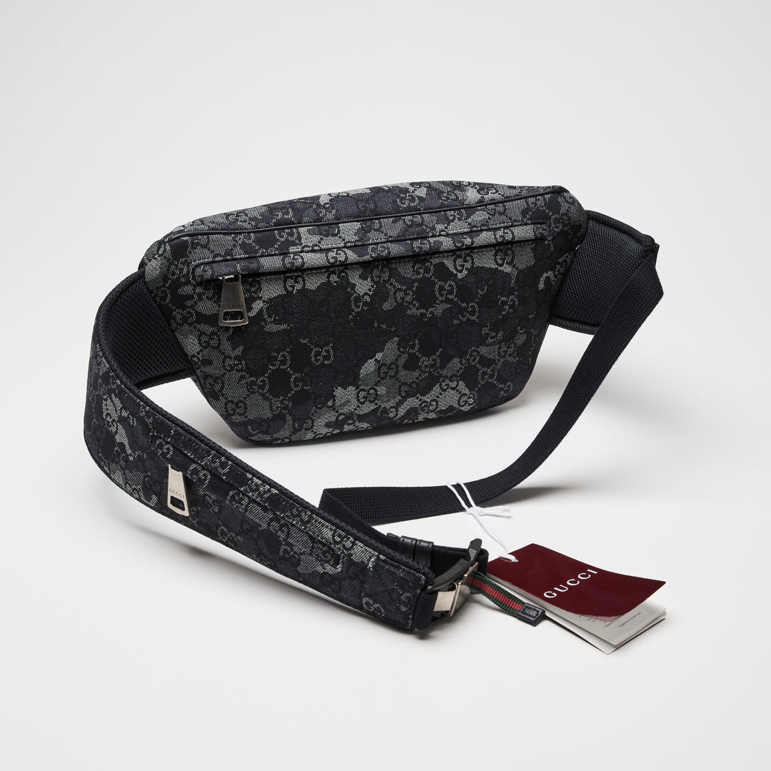 Gucci Navy Camouflage GG Canvas Belt Bag