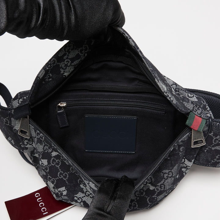 Gucci Navy Camouflage GG Canvas Belt Bag