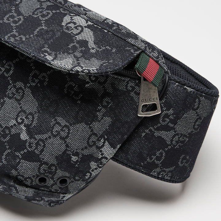 Gucci Navy Camouflage GG Canvas Belt Bag