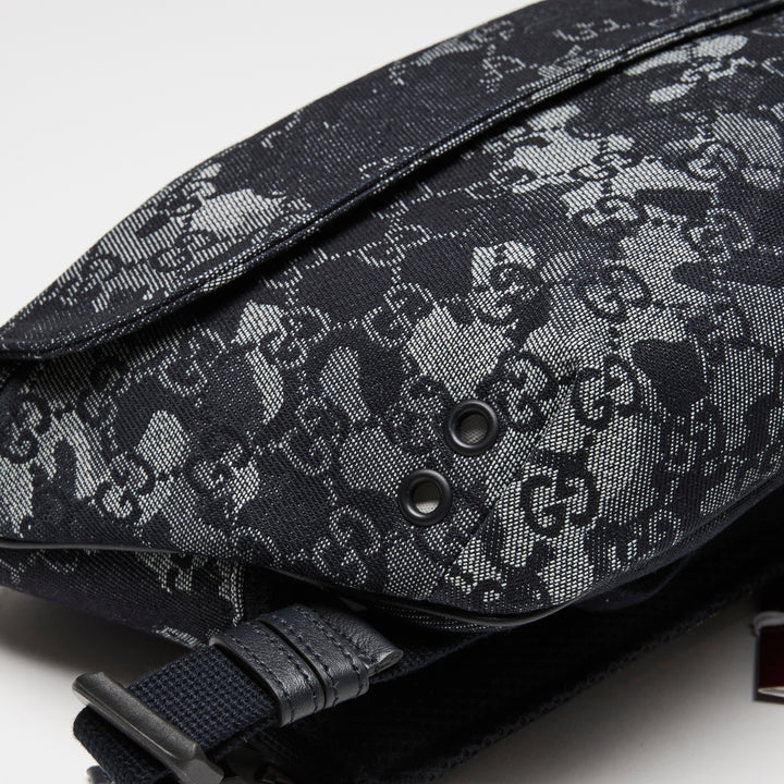 Gucci Navy Camouflage GG Canvas Belt Bag