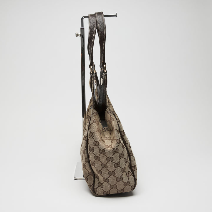 Gucci Beige GG Monogram Canvas Charmy Shoulder Bag