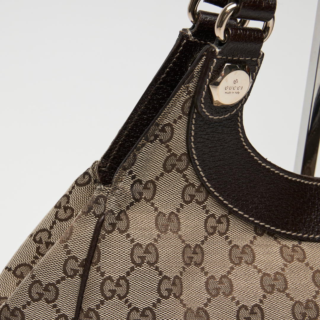Gucci Beige GG Monogram Canvas Charmy Shoulder Bag
