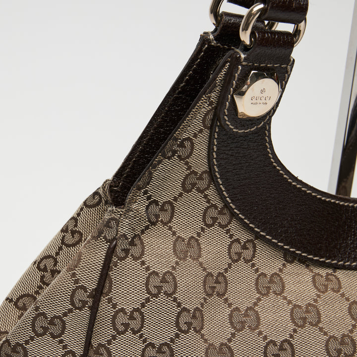 Gucci Beige GG Monogram Canvas Charmy Shoulder Bag