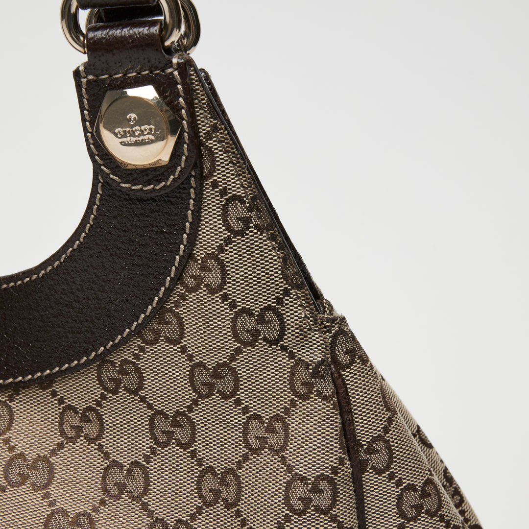 Gucci Beige GG Monogram Canvas Charmy Shoulder Bag