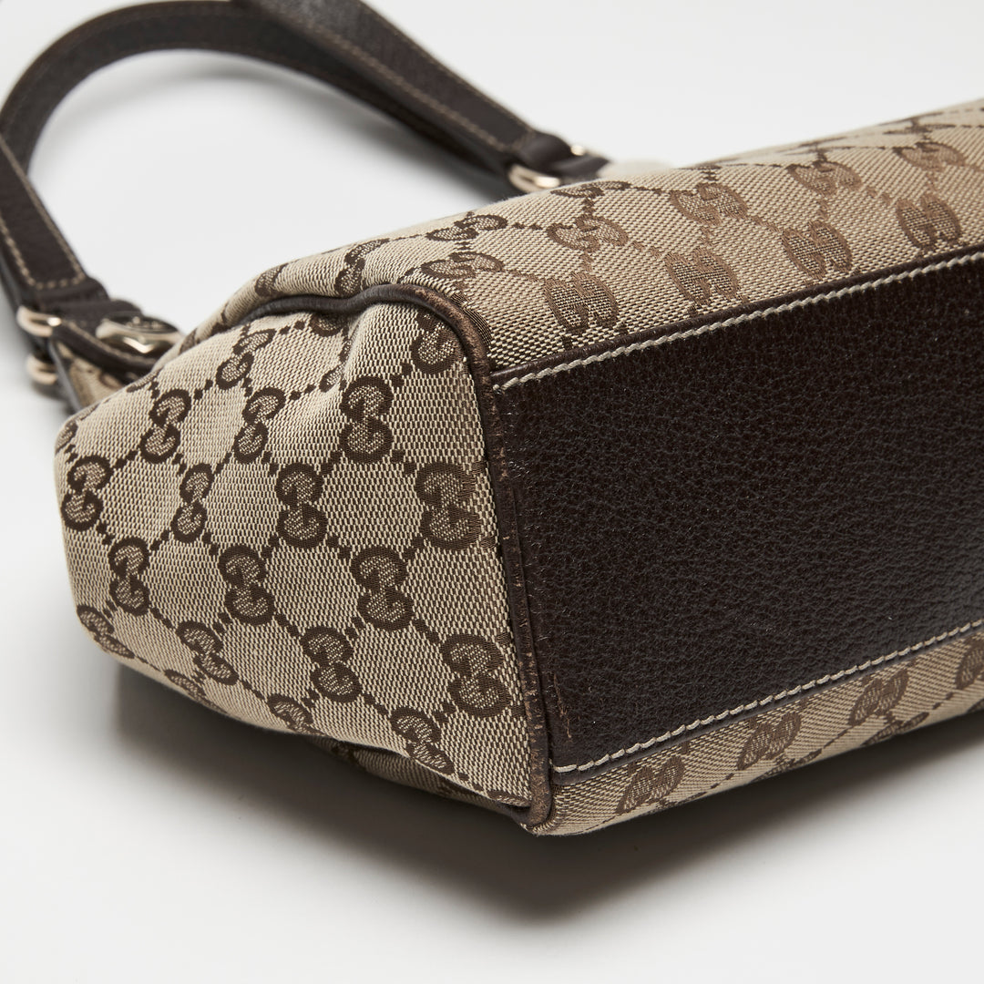 Gucci Beige GG Monogram Canvas Charmy Shoulder Bag