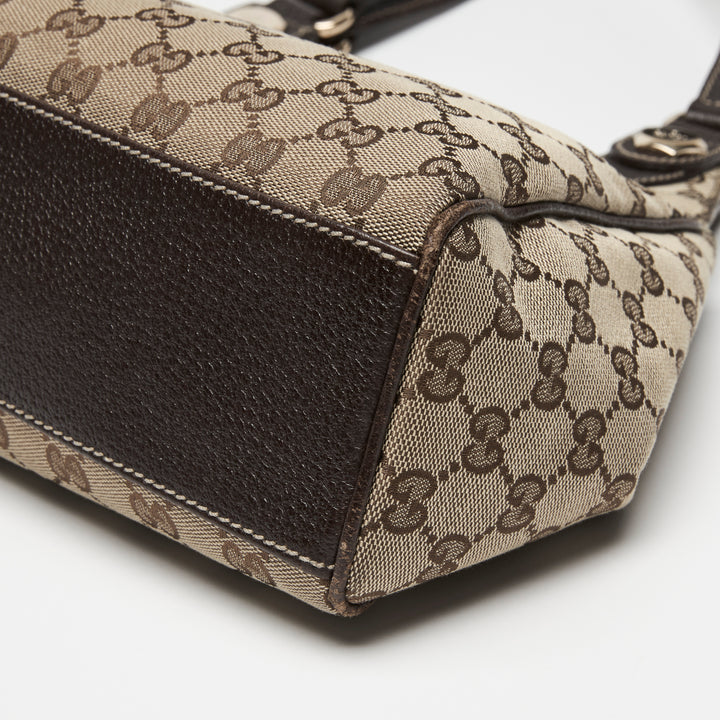 Gucci Beige GG Monogram Canvas Charmy Shoulder Bag