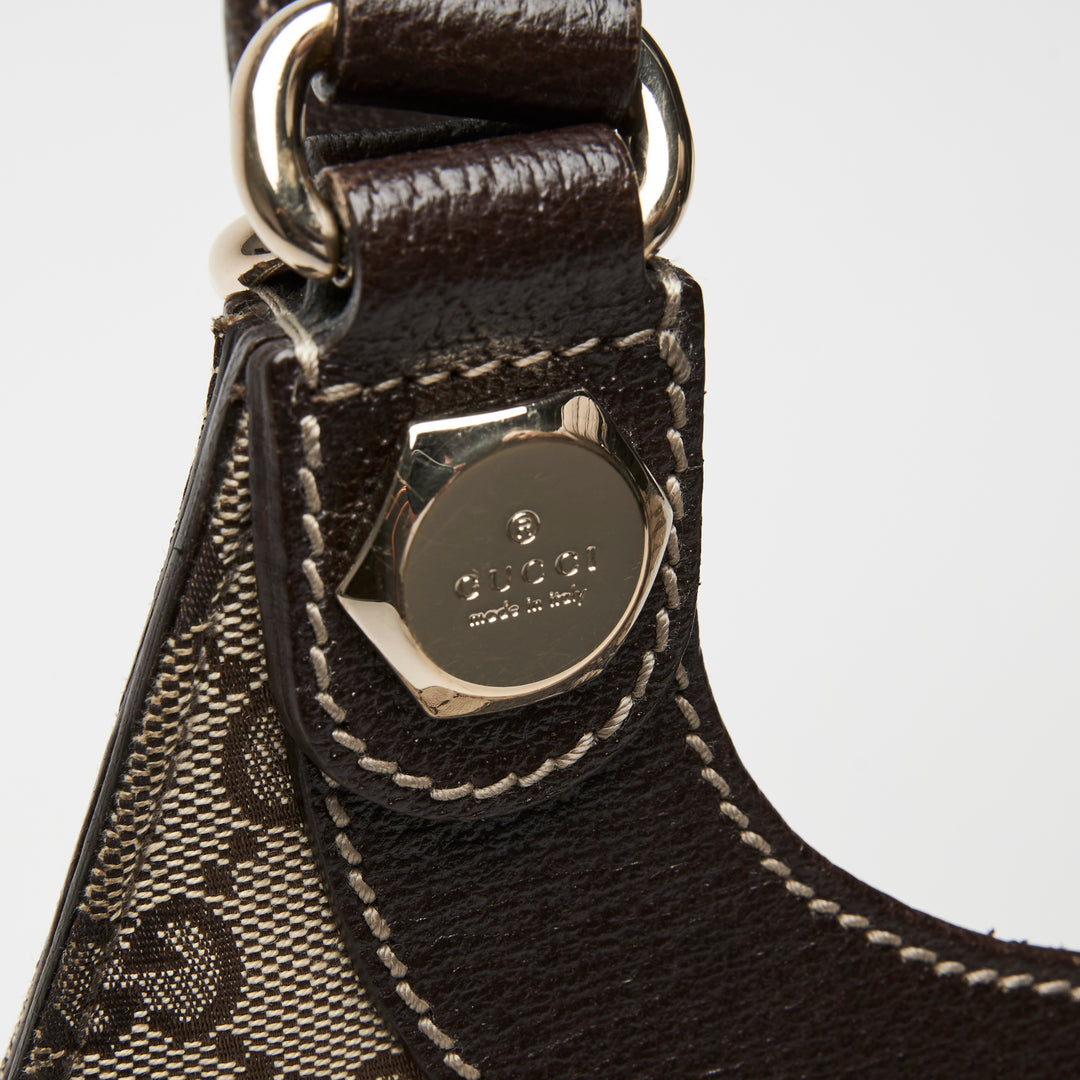 Gucci Beige GG Monogram Canvas Charmy Shoulder Bag