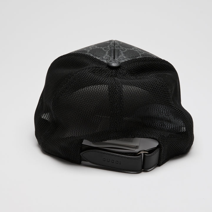 Gucci Black GG Supreme Canvas & Mesh Baseball Hat