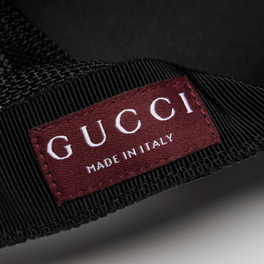 Gucci Black GG Supreme Canvas & Mesh Baseball Hat