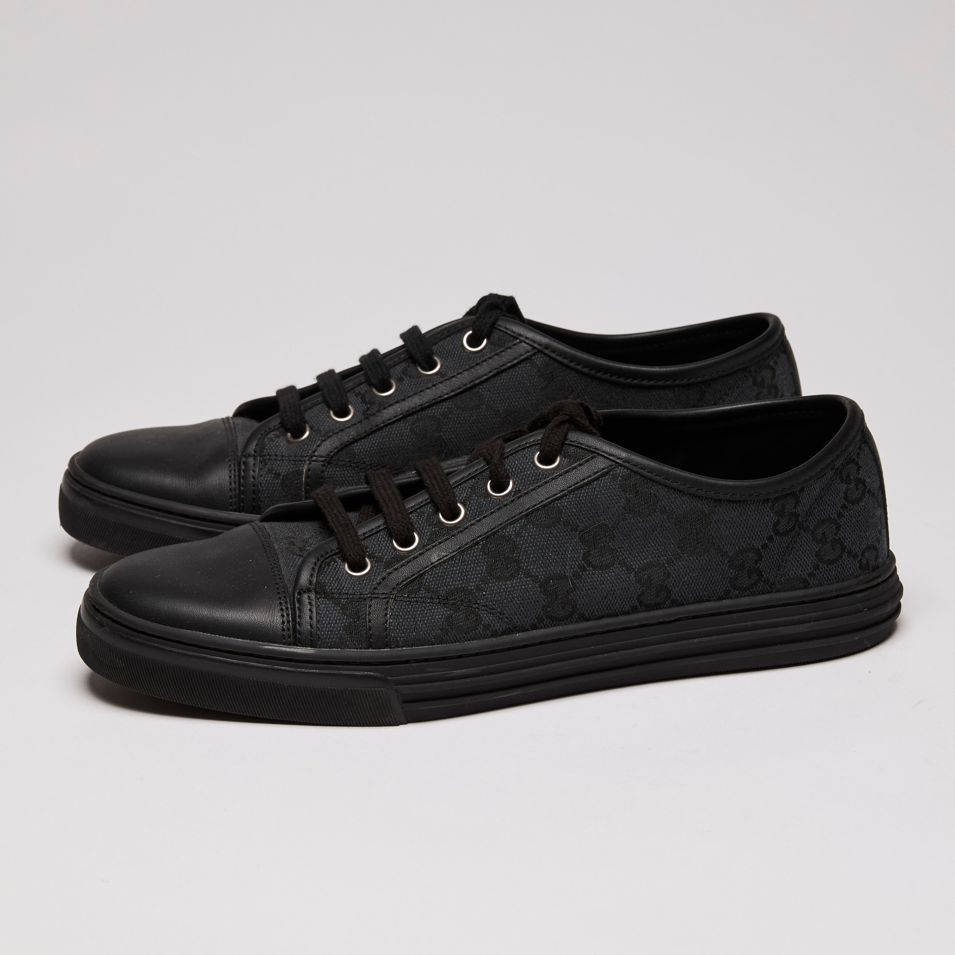 Gucci Black GG Canvas Low Top Sneakers Size 38.5 – LFC Ltd