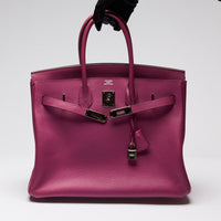 Hermes Cyclamen Epsom Leather Birkin 35