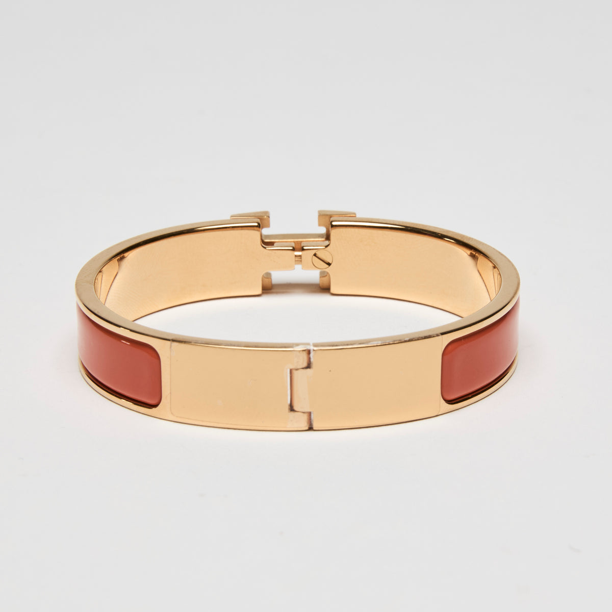 Hermes Gold Orange Fruite Clic H Bracelet