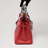 Hermes Rouge Tomate Swift Leather with Twilly Birkin 25