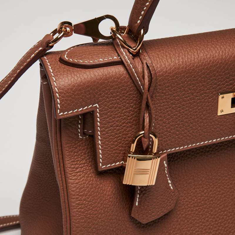 Hermes Gold Togo Leather Kelly 28